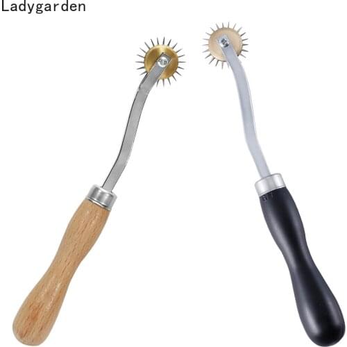 2PCS Sewing Wheel Leather Stitch Roulette Marker Practical Serrate Edge Pattern Tracer Tracing Wheel Rushed Limited Bias Tape