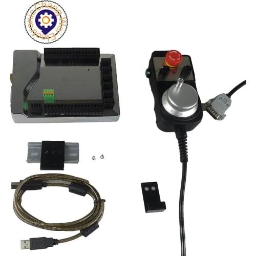 Hot!High Quality Mach3 USB 24V CNC 3/4 Axis Stepper/servo Motor controller card ZK Motion CNC Controller + 4 axis MPG Handwheel