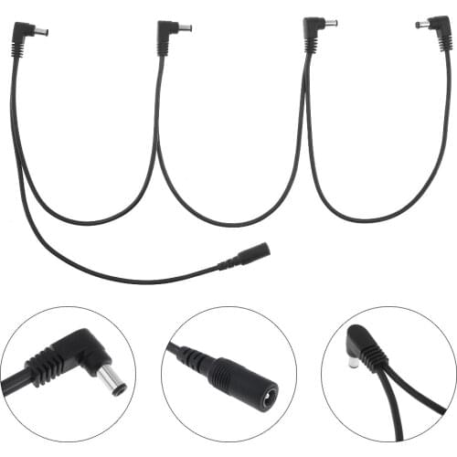 4 Ways Lightweight High Quality Portable Durable Guitar Effect Pedal Daisy Chain Copper Wire Power Supply Cables Splitter