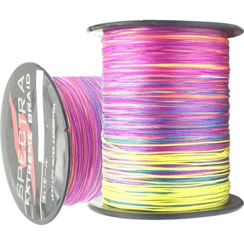 AS Lure Line Weaving Net 100M 300M 500M 1000M 9 Strands Multicolor PE Braided Wire Multifilament Fishing Line Fishing Tackle