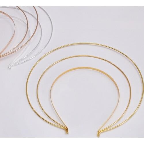 2PCS 210mm Metal Head Hoop 4.5mm Width Hair Band Trendy Hairbands Base Setting DIY Hairwear Accessories For Jewelry Making