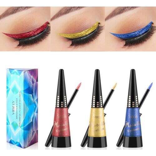 Fashion Matte Glitter Color Eyeliner Kit Makeup Waterproof Eye Liner Pen Eyes Make Up Cosmetics Eyeliners Eyeliner Stamp