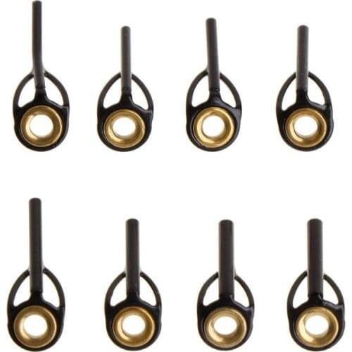 Fishing Top Rod Guide Ring Line Tip 0.9mm-1.6mm Stainless Steel DIY Eye Rings Pole Repair Kit Replacement Accessories
