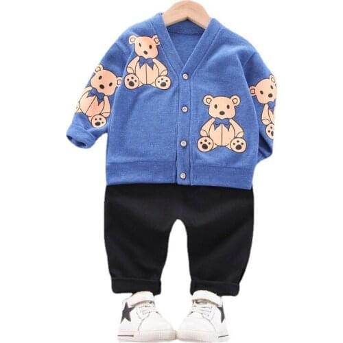 New Spring Autumn Baby Boys Clothes Suit Fashion Children Cartoon Jacket Pants 2Pcs/Sets Toddler Casual Costume Kids Tracksuits