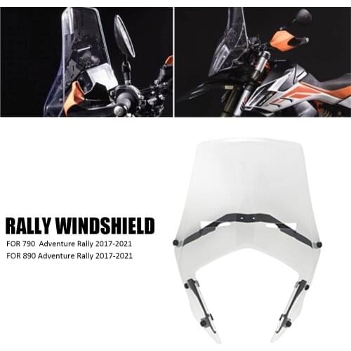 Compatible FOR 790 890 ADV Adventure Rally 2017-2021 Motorcycle New Rally Windshield Wind Deflector WindScreen Visor Viser