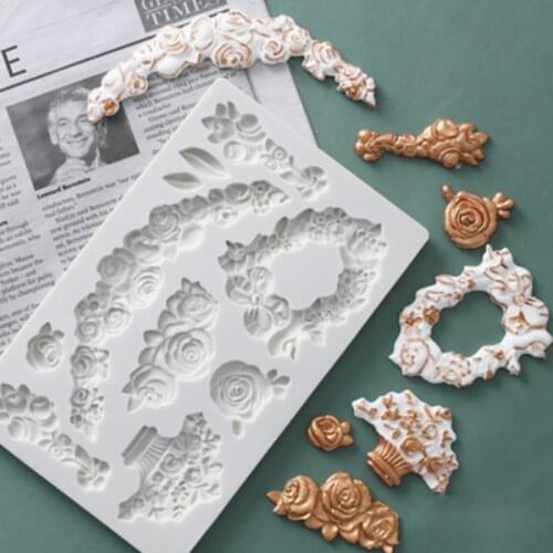 Flowers & Garland Silicone Molds Fondant Cakes Decor Tools Silicone Molds Sugarcraft Chocolate Baking Tools Cakes Gumpaste Form