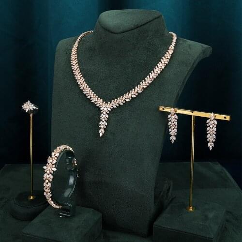 TIRIM Romantic Elegan Fine Jewelry Sets For Women Cubic Zirconia Bridal Necklace Set Dubai Wed Jewelri Wedding & Engagement