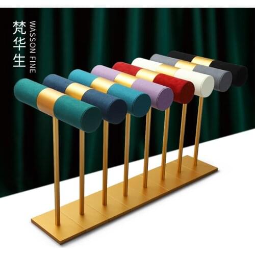 Microfiber Bracelet Display Stand Window Jewelry Display Props Bracelet Bracelet Watch I-shaped Jewelry Stand