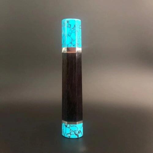 Japanese Octagonal Ebony Handle With Imitation Turquoise Bolster DIY Chef Knife Kitchen Knives Gyuto Yanagiba Deba Knives