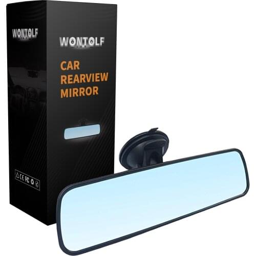 Wontolf Rear View Mirror Universal Rearview Mirror Interior Anti-glare RearView Mirror with Suction Cup for Car Truck SUV 9.5"