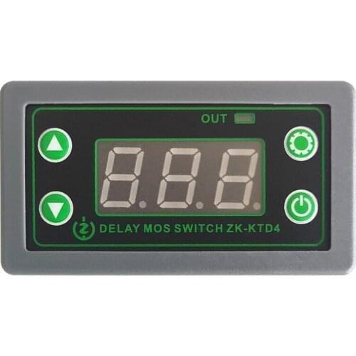 ZK-KTD4 mOS Switch Trigger Cycle Timing Delay module Solenoid Valve Control 5V12V2V with Instrument Case