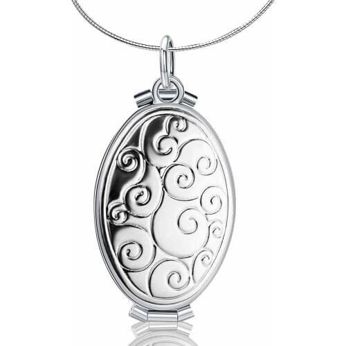 Gold Unique Design Necklaces Lovers Girls Present FashionPhoto Frame Memory Locket Pendant Nekclace For Women