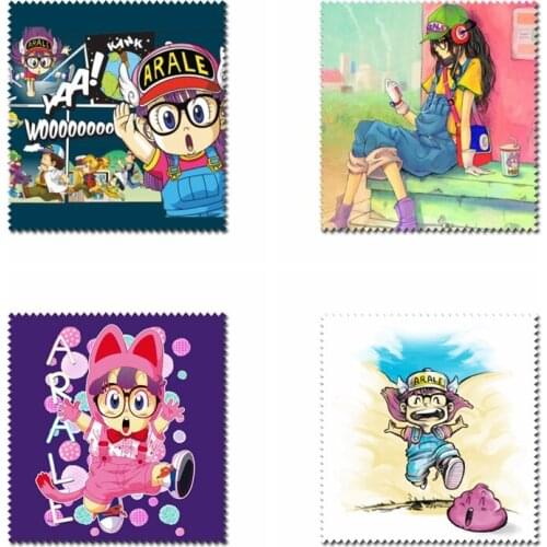 1PCS Arale Girls Fashion Jewelry Tools Anime Customized Glasses Cleaning Cloth Cartoon Eyewear Accessories Unisex New