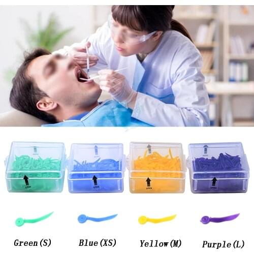 100pcs/box Dental Wedge with Hole 4 Sizes Disposable Non-toxic Tooth Gap Wedge Medical Grade Plastic Dentistry lab products