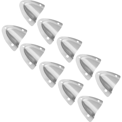 10x 316 Stainless Large Clam Shell Vent Wire Cable Cover For Boat Marine