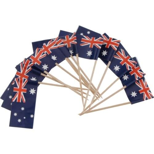 50pcs Pack National Flag Cupcake Picks Cake Toppers Sport Game Decoration