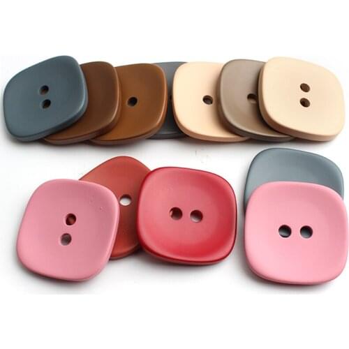 6Pcs/lot high grade resin button for men and womens suit wind coat overcoat square big button 2 holes B203