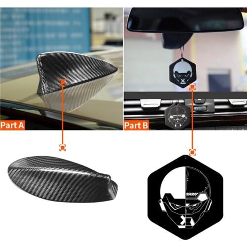 Carbon Fiber Car Shark Fin Antenna Roof Decoration Accessories Auto Radio AM/FM Signal Aerials for LEXUS LS ES LX NX IS CT RC LM
