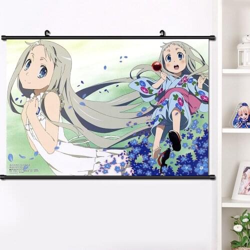 Anime Anohana: The Flower We Saw That Day Wall Scroll Poster Manga Wall Hanging Poster Otaku Home Decoration Art Gifts 40*60cm