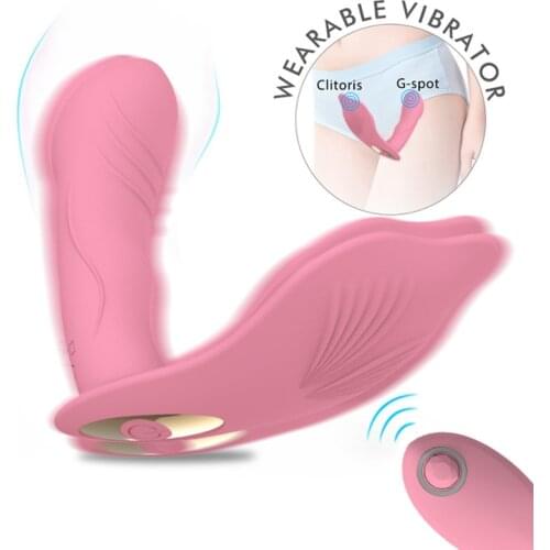 Wireless Remote Control Wearable Butterfly Dildo Vibrator Panties Adult Sex Toys For Women Female Masturbator Clitoris