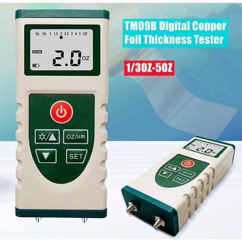 High Precision Digital Copper Foil Thickness Tester Meter For Copper Foil Gauge For PCB Copper-clad Plates LCD Backlight TM09A