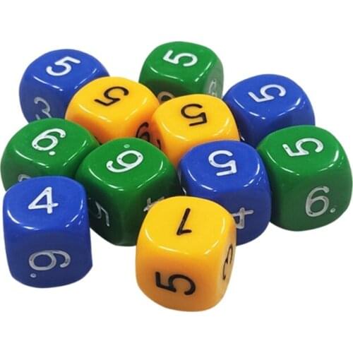 Color Acrylic Dice Sculpture Digital Dice for Club/Party/Family Games Accessorie