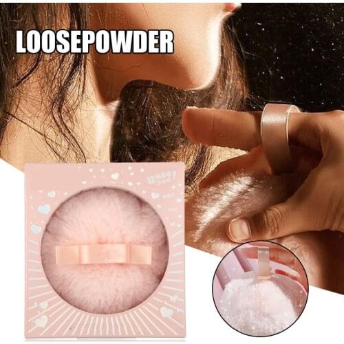 Highlighter with Cute Peach Shaped Plush Puff Body Face Highlighting Powder Multi-Use Cosmetic MA