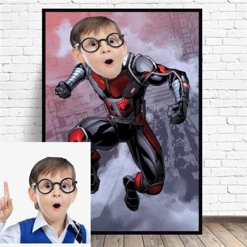 Marvel Painting on the Wall Art Avenger Poster Superhero Picture Personal Photos Custom Print on Canvas Art Kids Room Decor Gift