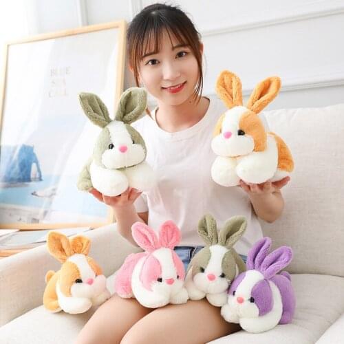 Kawaii 4 Color Rabbits Plush Doll Soft Toys Bunny Stuffed Animals Sleeping Pillow Kids Gifts Cute Plush Baby Toys Christmas Toys