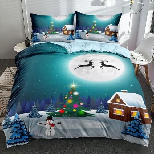 3D Duvet/Quilt Cover Sets Bedding Sets Comforter Cover Pillow Shams Full Twin Single Double Size Design Christmas Bedding Sets