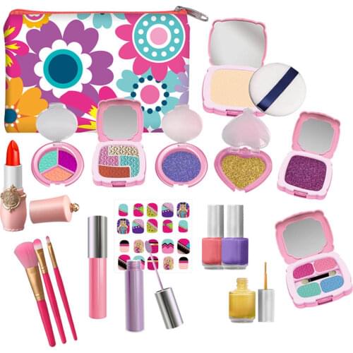 Princess Frozen Makeup Box Childrens Cosmetic Toys Handbag Safe Nontoxic Watersoluble Makeup Toys