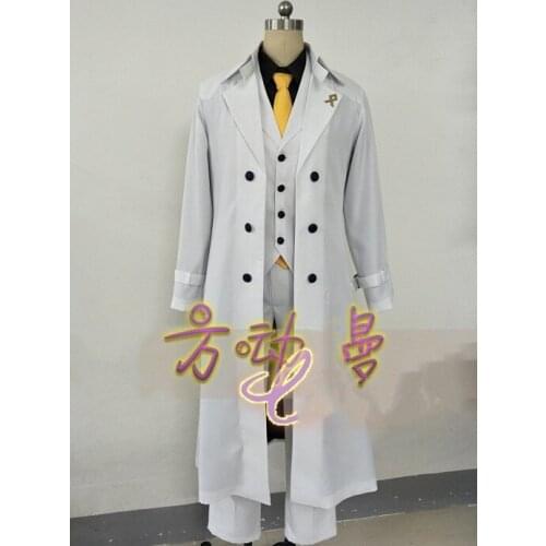 Bungo Stray Dogs: DEAD APPLE Dazai Osamu Cosplay Costume Men White Trench Pants Suit Literary Stray Dogs Halloween Costume