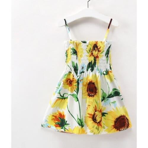 Summer Girls Floral Beach Dress Princess Dresses for Teen Girls Outfits Linen Clothes 1 2 3 4 5 6 Year for Little Girls