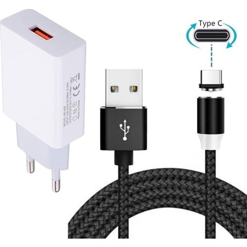 Magnetic Type C usb Cable For Samsung galaxy S20 M31 A40 Huawei Honor 9 10 20 Xiaomi Mi A3 Redmi Note 9S 8 8T Phone USB Charger