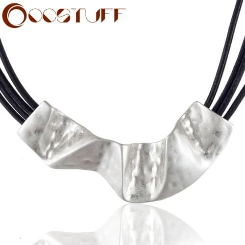 Fashion Geometric Jewelry Gifts for Women Neck Chokers Initial Long Rope Chains Gothic Statement Pendants Necklaces Silver Color