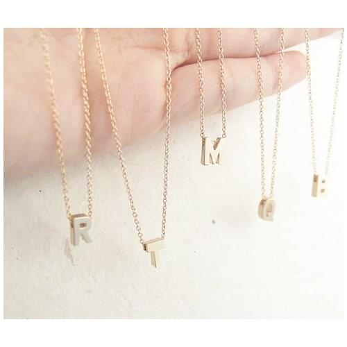 New Alphabet Letters Initial Name Necklace Couple Pendant Charm Jewelry for Women Fashion Love Gift Chain