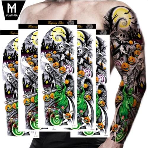 Full Flower Arm Tattoo Sticker Temporary Water Transfer Unisex Sleeve Art Tattoo Sticker T1789