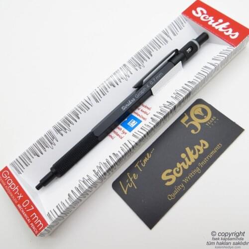 Scrikss Graph-x 0.7mm Matte Black | İsme Special Pen