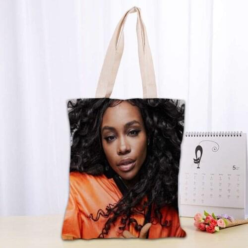 Custom SZA Cotton Canvas Shopping Bags 30x35cm Tote Bag Reusable Handbag Women Shoulder Cloth Pouch Foldable 0406