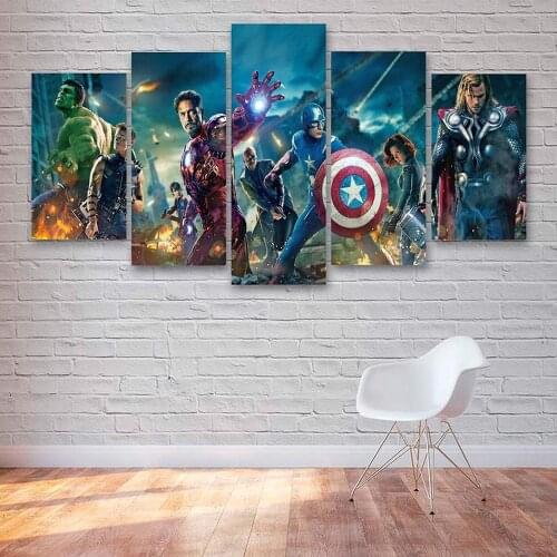 Superhero Movie Canvas Painting And Print Marvel Avengers Film Poster Iron Man Wall Art Picture Living Bedroom Home Decoration
