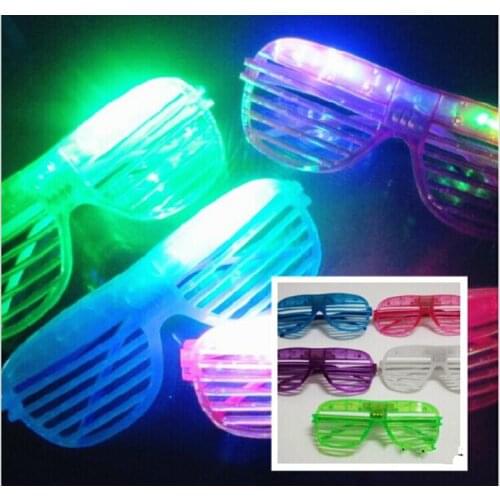 LED Shutters Glasses Glasses Light Up Rave Toys For Halloween Masquerade Mask Dress Up Christmas Party Decoration Supplies