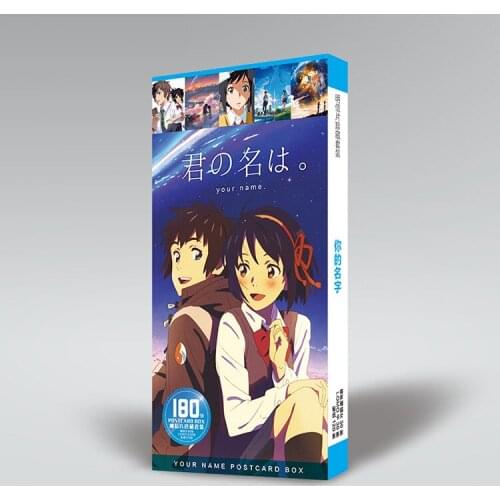 Your Name Taki Tachibana Mitsuha Miyamizu Fanart 180PCS Postcard Post Cards Sticker Artbook Gift Cosplay Props Book Set New