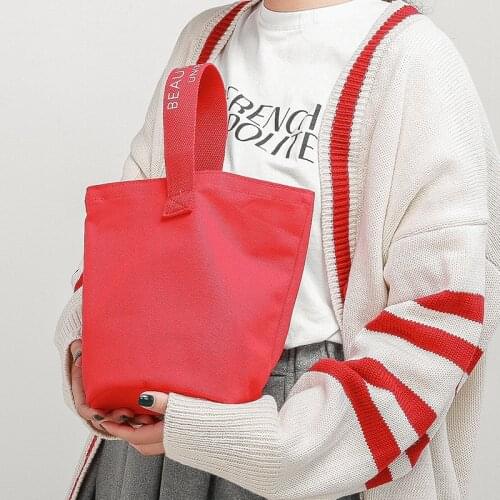 Youda Casual Fashion Canvas Handbag Women Large Capacity Picnic Handle Bag Simple Shopping Lady Totes Designer Pouch Clutch
