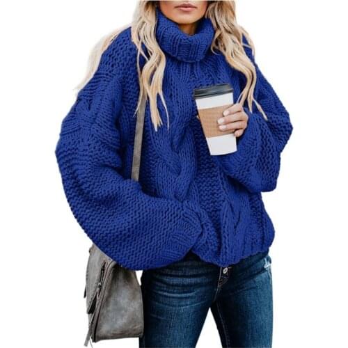 Sweater manufacture Hot Sale Chunky Knit Winter oversized Sweater Woman Pullover