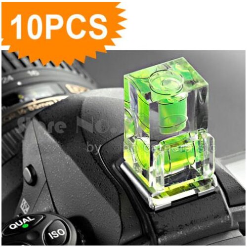 10pcs/lot Hot Shoe Two Axis Double Bubble Spirit Level Mount For Camera Slr Dslr for Can&n nik&n