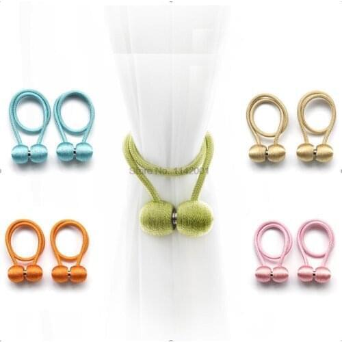 300pcs Magnetic Pearl Ball Curtain Tiebacks Tie Backs Holdbacks Buckle Clips Accessory Curtain Rods Accessoires
