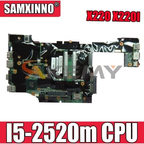 Akemy Suitable For Lenovo ThinkPad X220 X220I Laptop Motherboard FRU 04Y1825 04Y1806 04Y1824 04Y1822 CPU I5 2520m Work