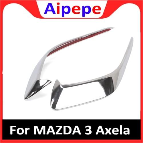 ACCESSORIES FIT FOR MAZDA 3 AXELA 2014 2015 CHROME FOG LIGHT EYEBROW EYELID GARNISH TRIM COVER MOLDING