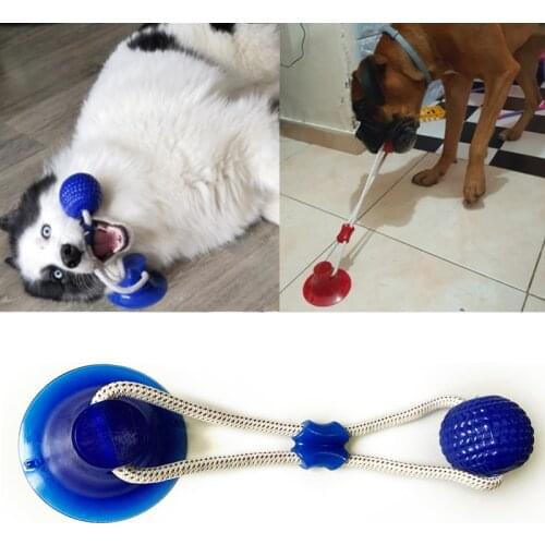 Large Dog Toys Interactive Suction Cup Push TPR Ball Toys for Dogs Tooth Cleaning Chewing Supplies Pet Molar Bite Toy Dog Balls