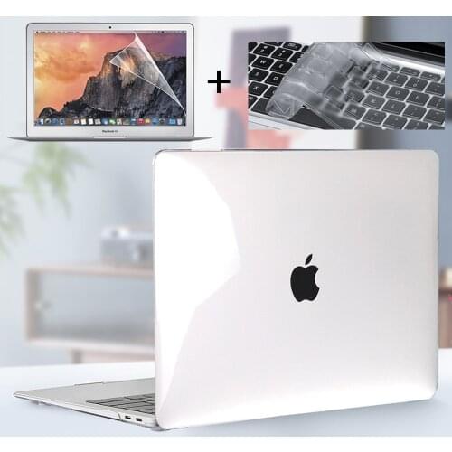 Laptop Case for Apple Macbook Air 13/11/MacBook Pro 13/16/15 Inch Protective shell +Screen Protector +Keyboard Cover